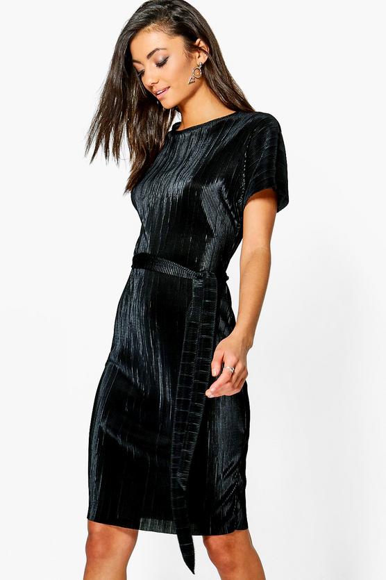 Tall Leah Pleated Midi Dress